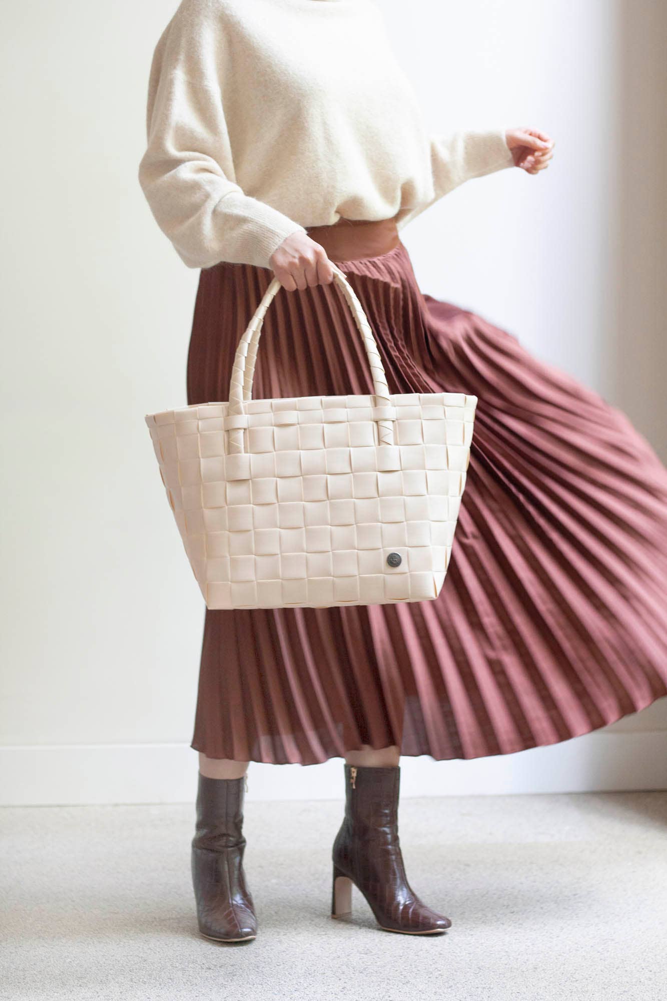 Paris Recycled Handwoven Tote Bag - Sahara Sand