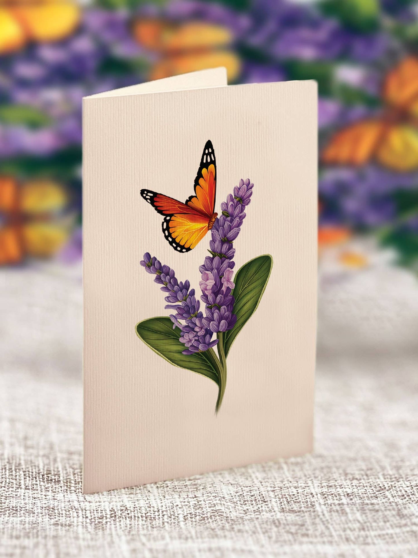 FreshCut Paper LLC - Lavender & Butterflies (8 Pop-up Greeting Cards)