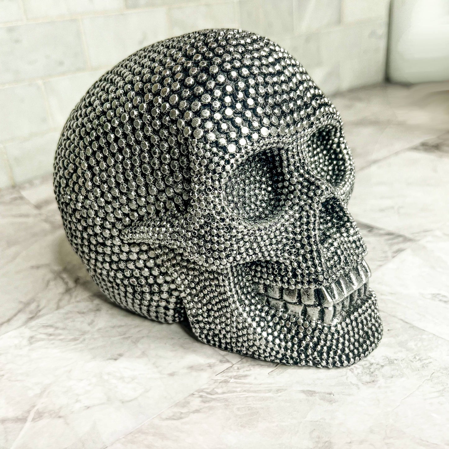 Gia Roma - Halloween Home Decor, Handmade Skeleton Head Statue Tabletop