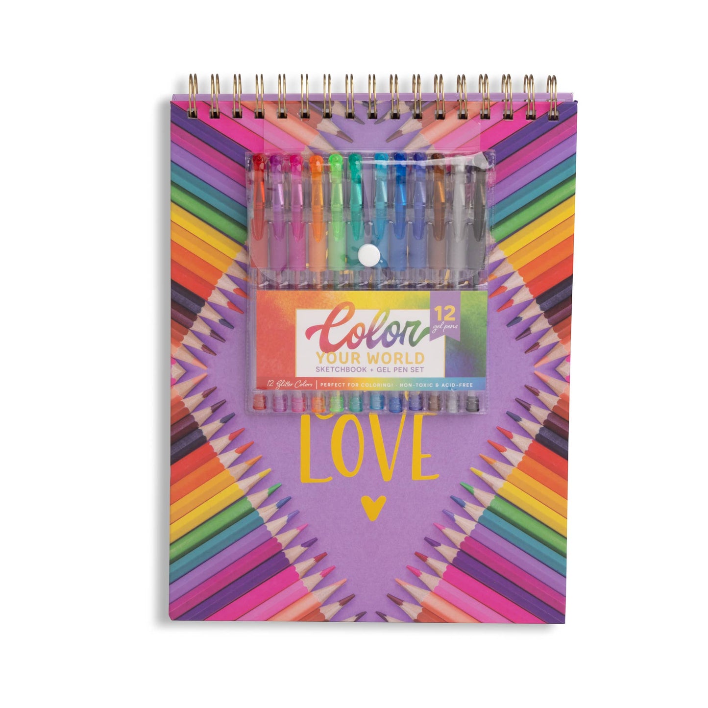 Top Spiral Sketchbook and 12pc Gel Pens - Do What You Love