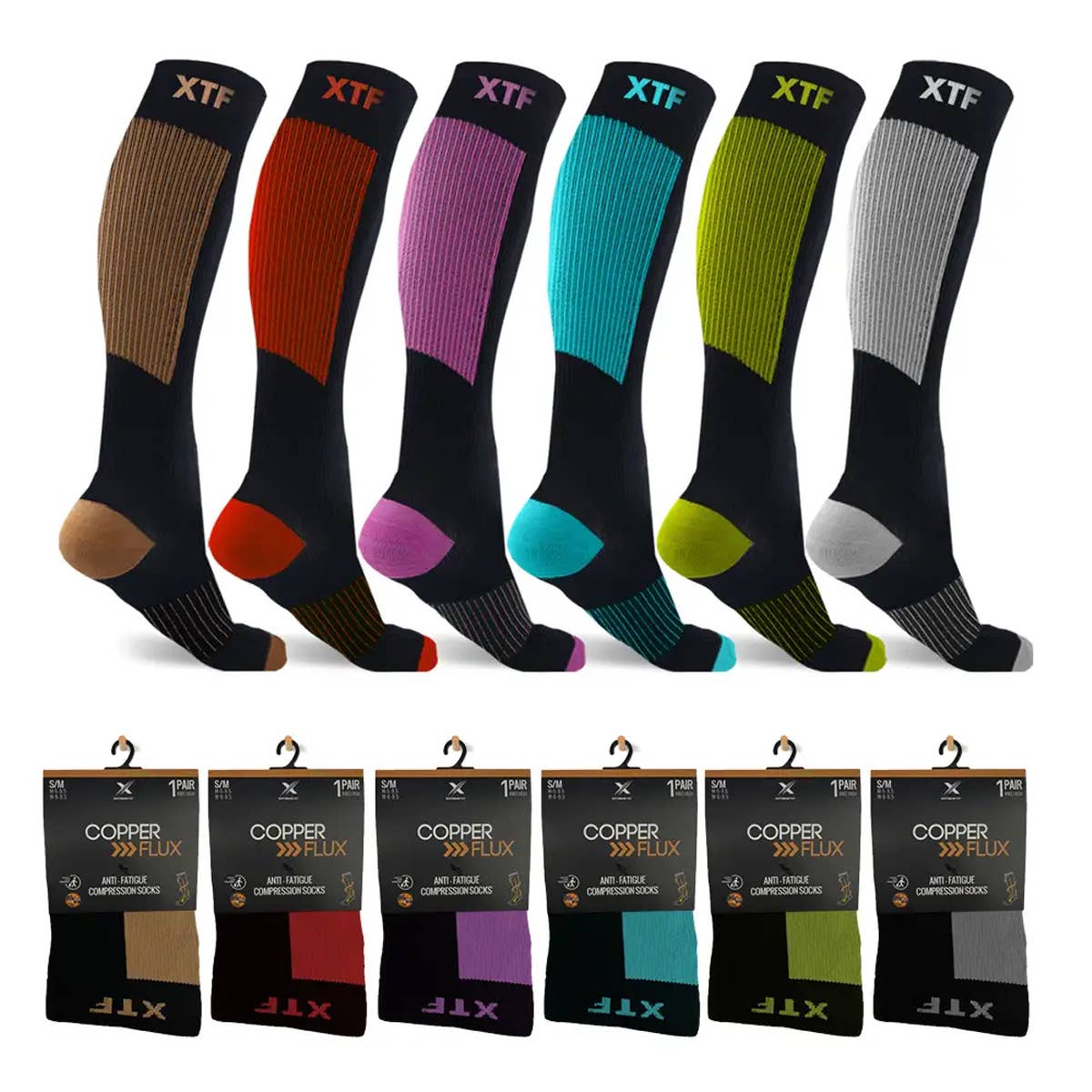 Knee-High Compression Socks - Large/X-Large (1 Pair- Assorted Designs)