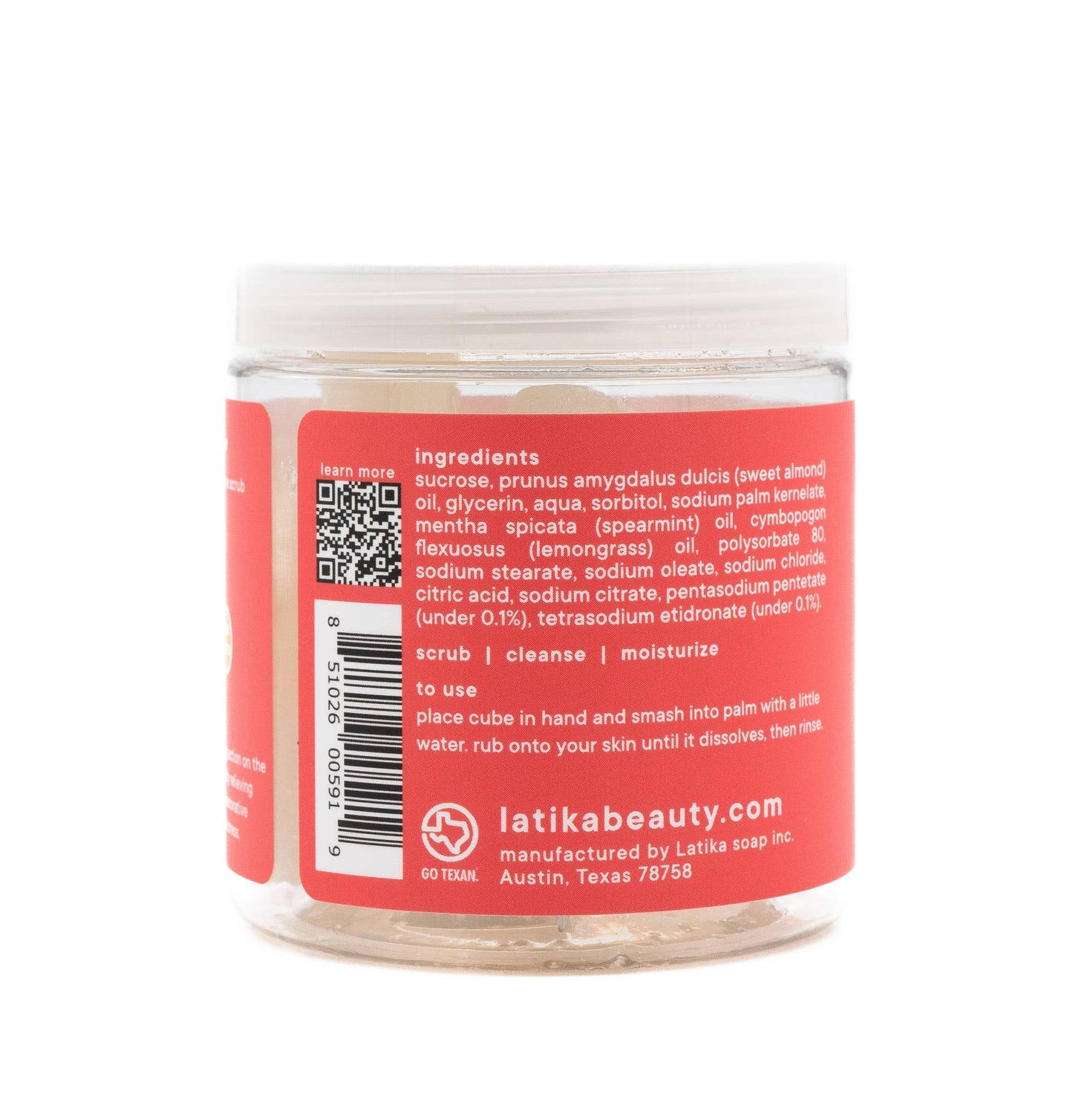 Sugar Scrub Cubes - Energy Boost - Red