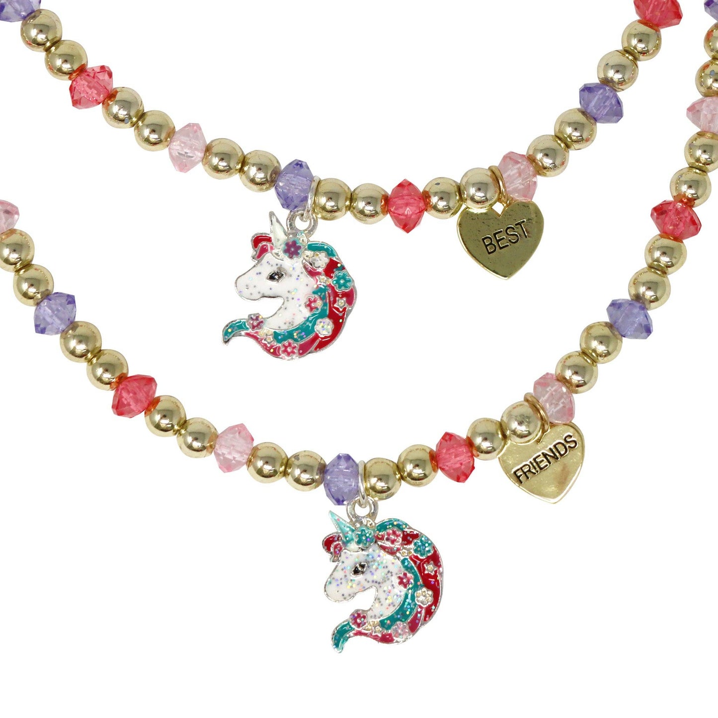BFF Unicorn Necklace & Bracelet Set