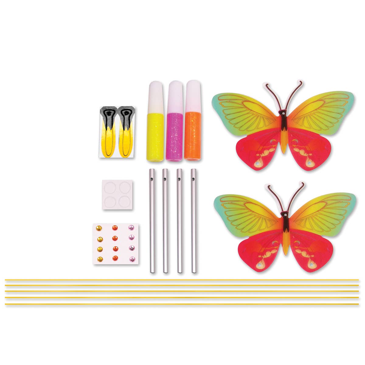 Faber-Castell / Creativity for Kids - Butterfly Wind Chime Mini Kit - DIY Craft Kit for Kids
