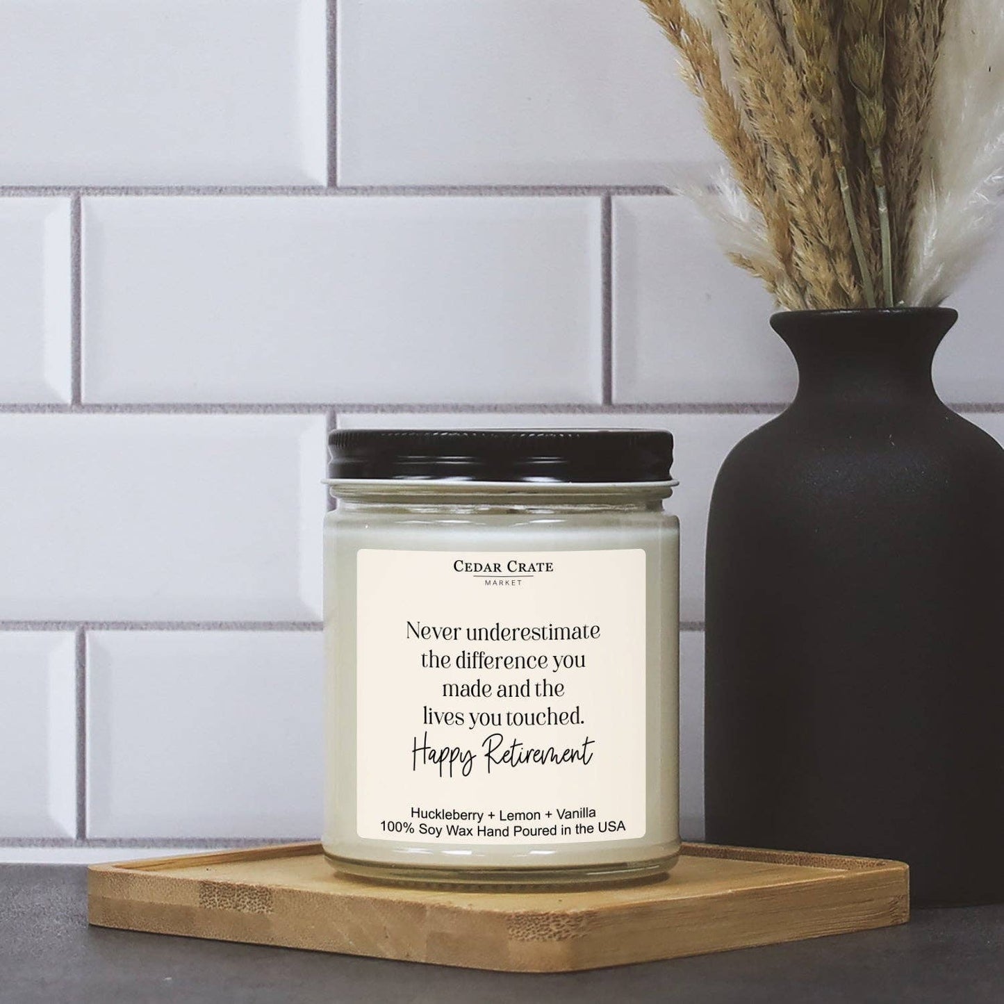 Cedar Crate Market - Soy Candle - Never Underestimate The Difference You Made 9oz