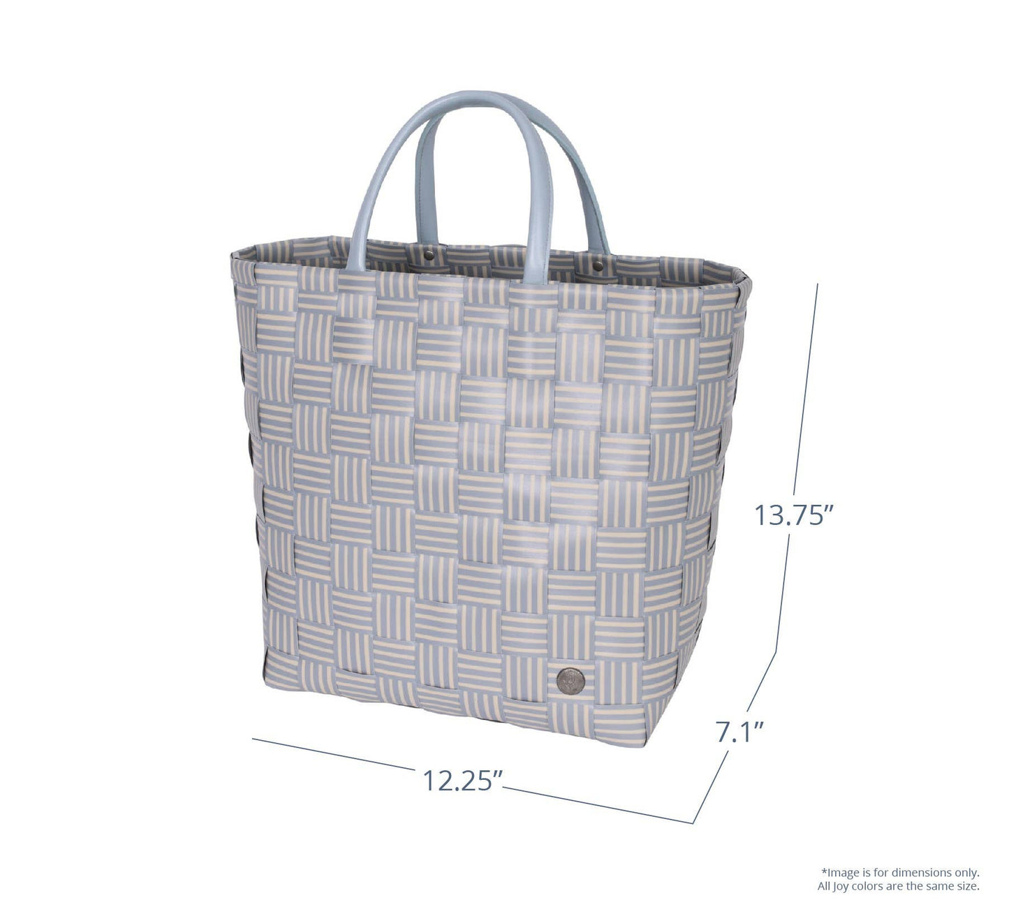 Joy Recycled Handwoven Shopper w/Inside Pocket-Ecru White