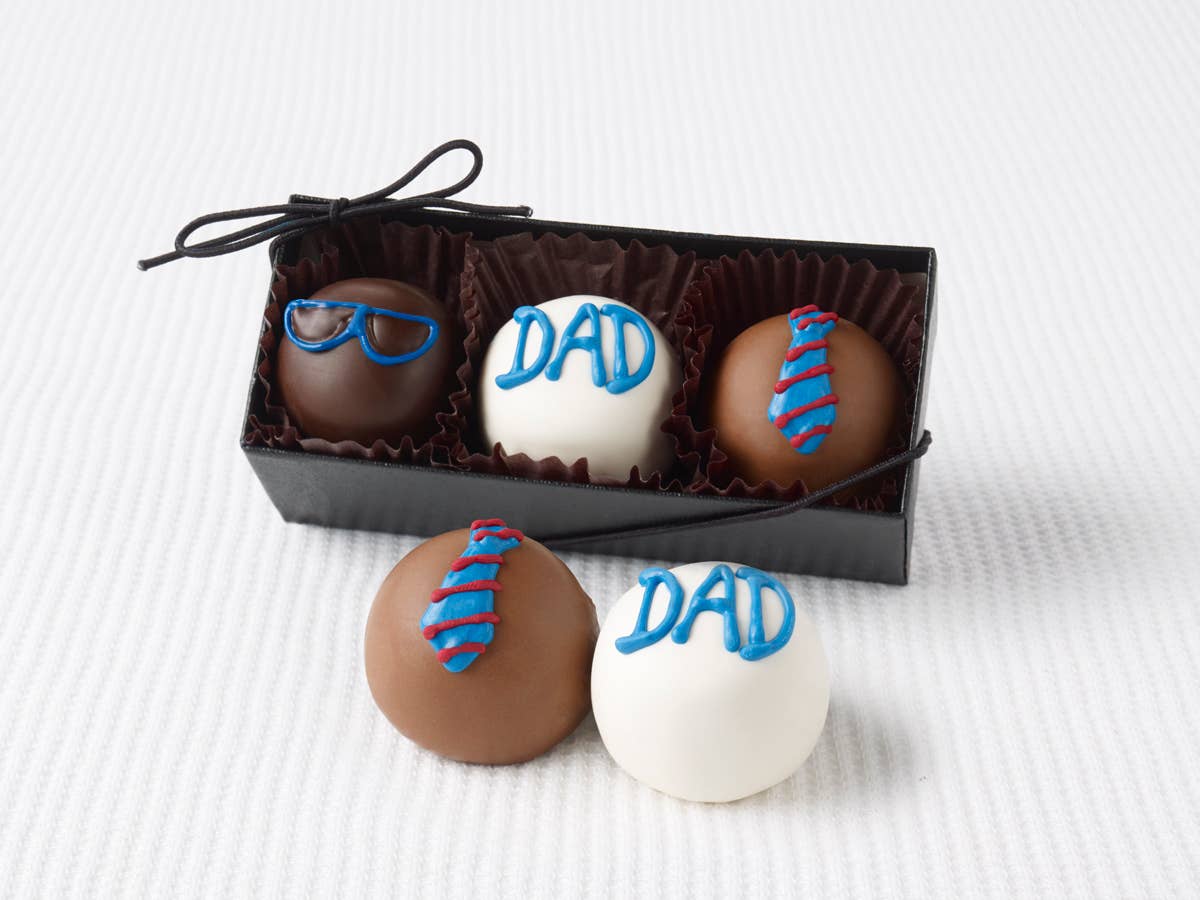 3pc Dad Fudge Love Truffles 4.5oz Box