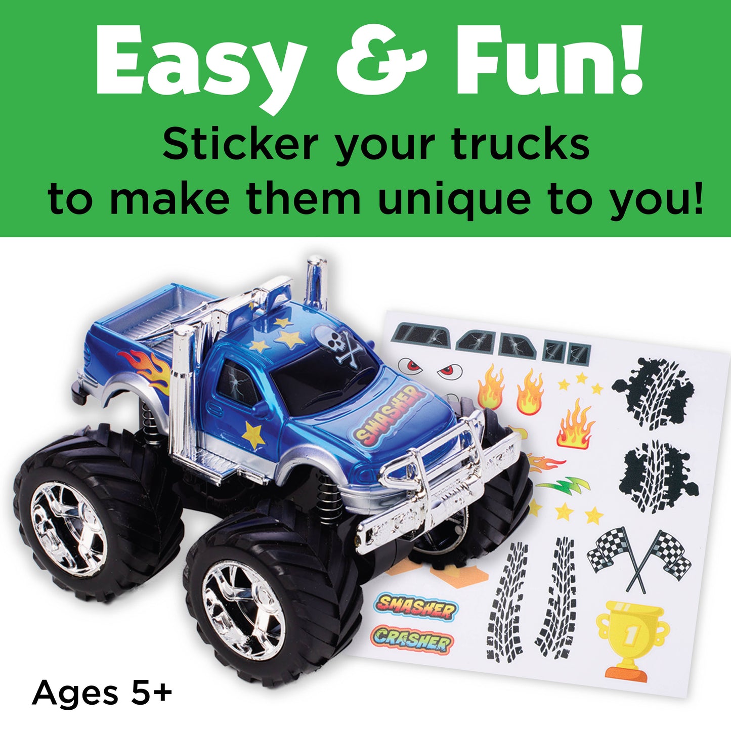 Faber-Castell / Creativity for Kids - Decorate 2 Monster Trucks Craft Kit for Kids