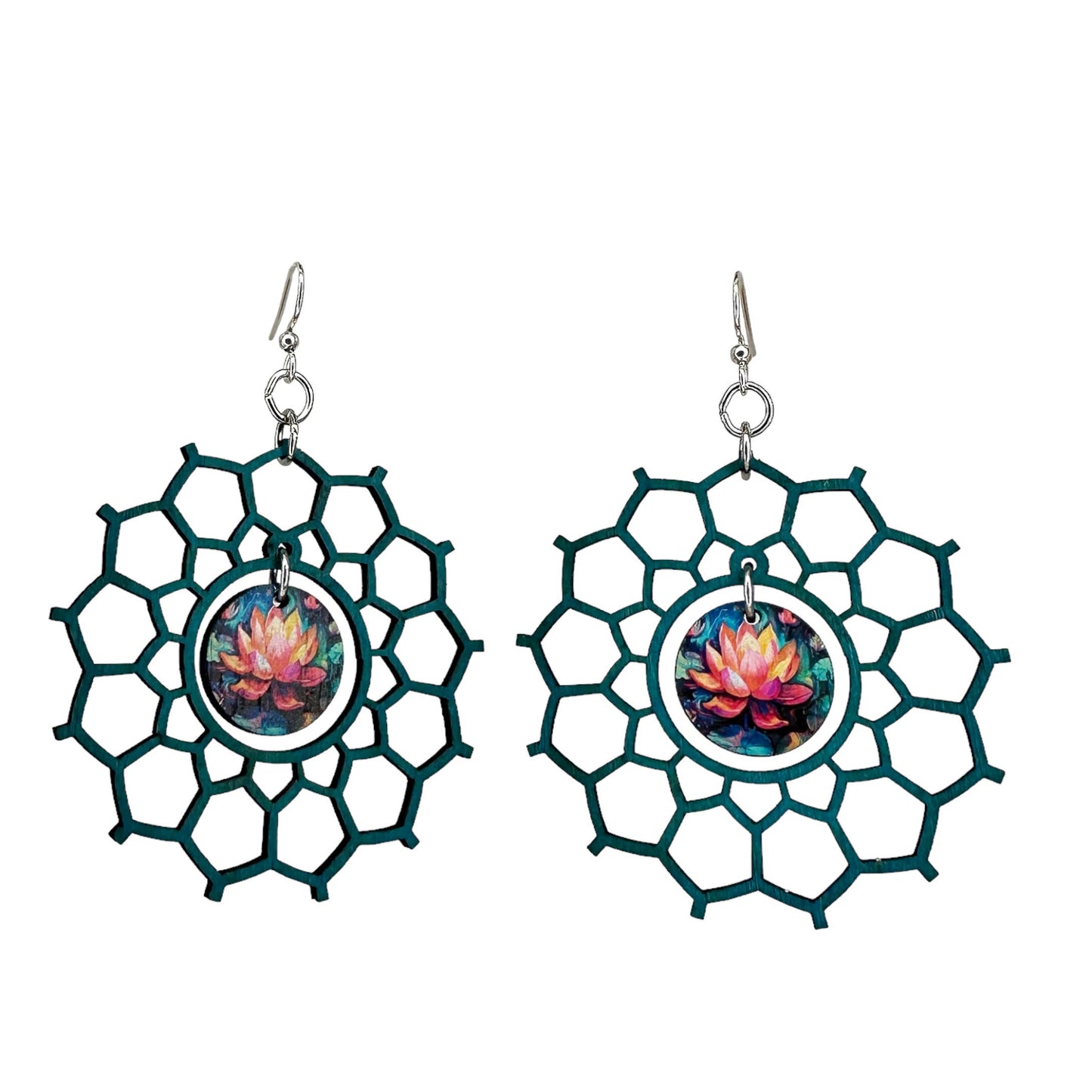Centered Lotus Earrings