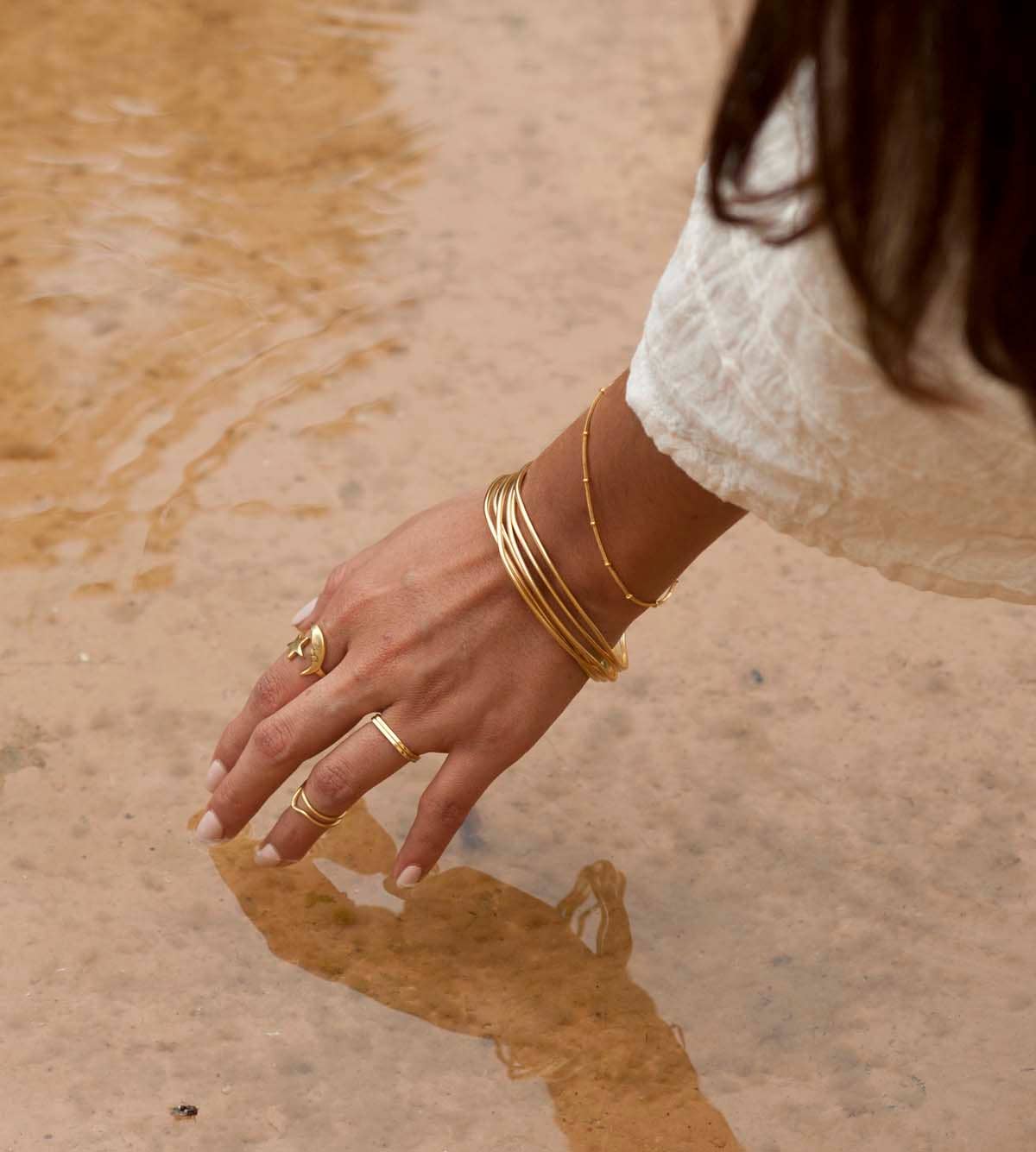 Amano Studio - Crescent Moon & Star Ring