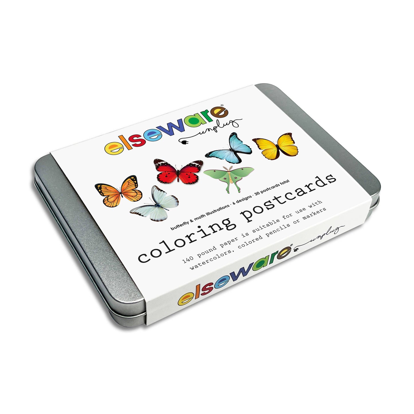 Coloring Postcards - Butterfly & Moth  (6 Designs/30 Cards)