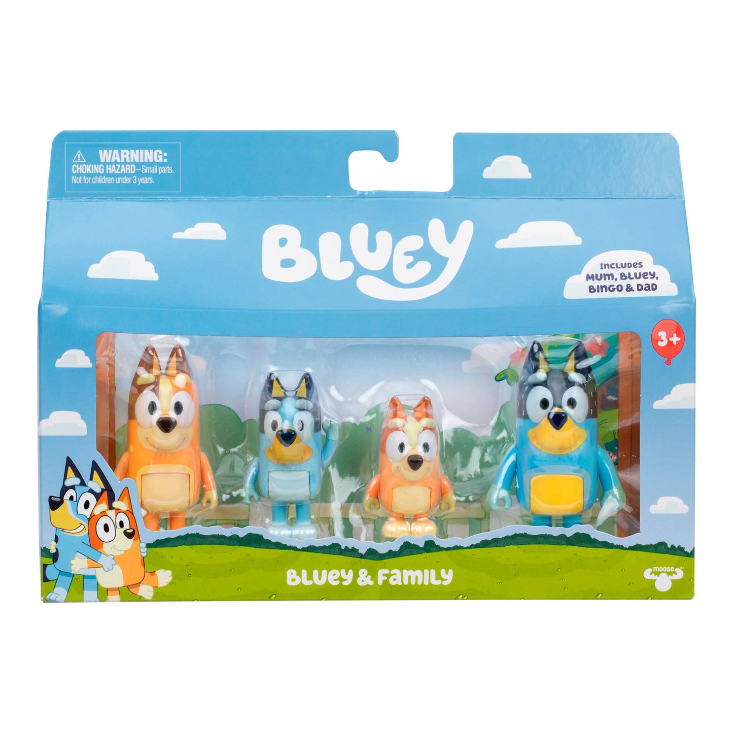 Moose Toys - Bluey Family 4-Pack Figure Set