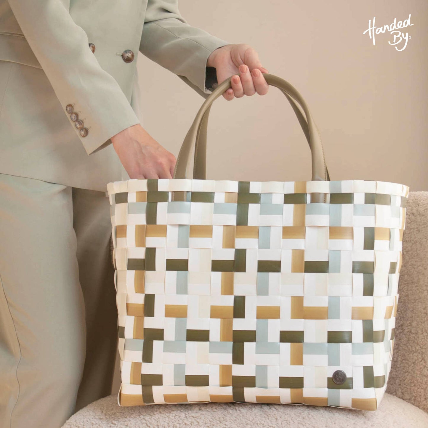 Fifty Fifty Recycled Handwoven Leisure Bag-Hunting Green Mix
