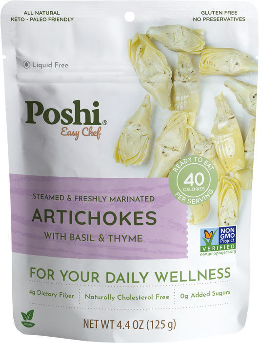 Steamed & Marinated Artichokes - Basil & Thyme 4.4oz