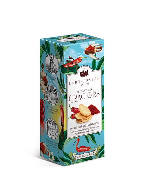 Crackers with Smoked Hot Paprika. Vegan