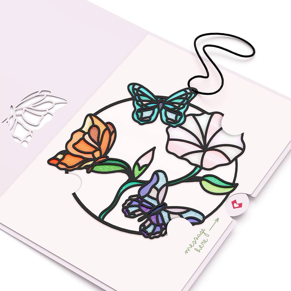 Nature's Beauty Butterfly Suncatcher Card 5x7"