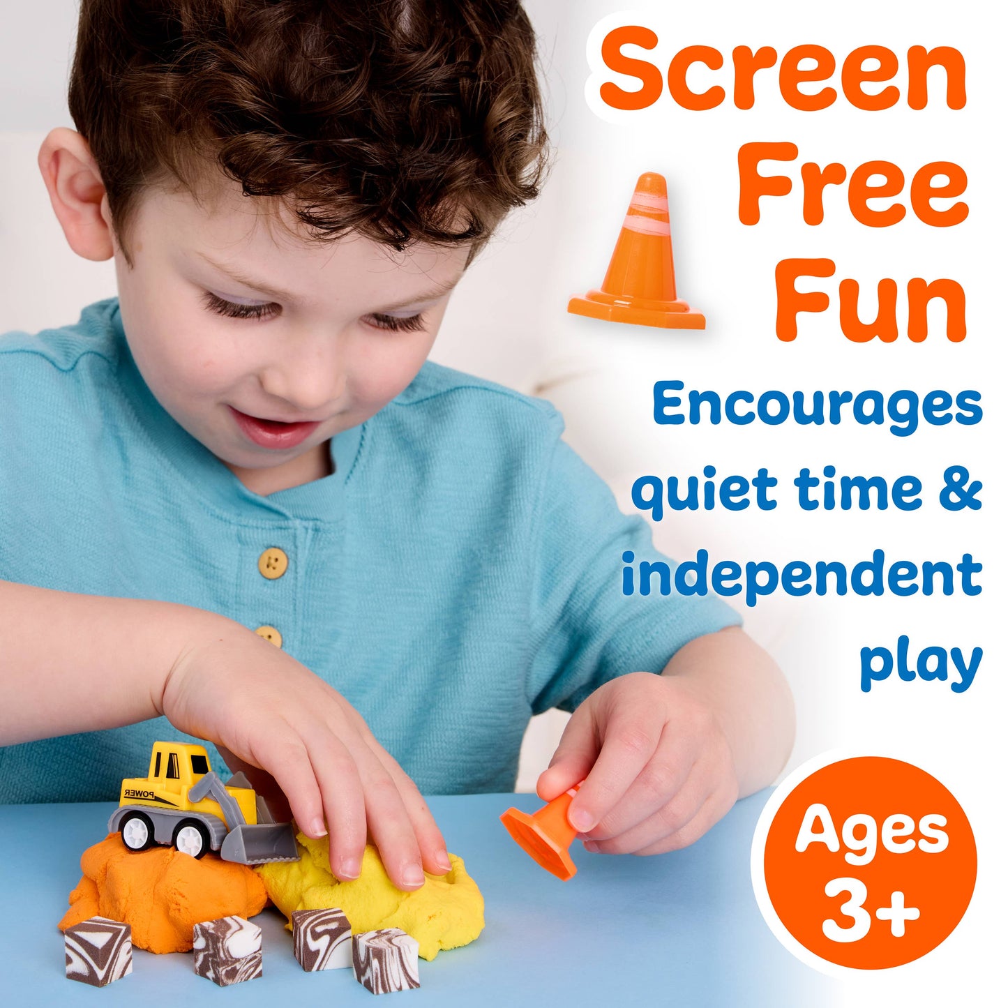 Sensory Mini Play Kit Jar with Cloud Clay - Construction Theme