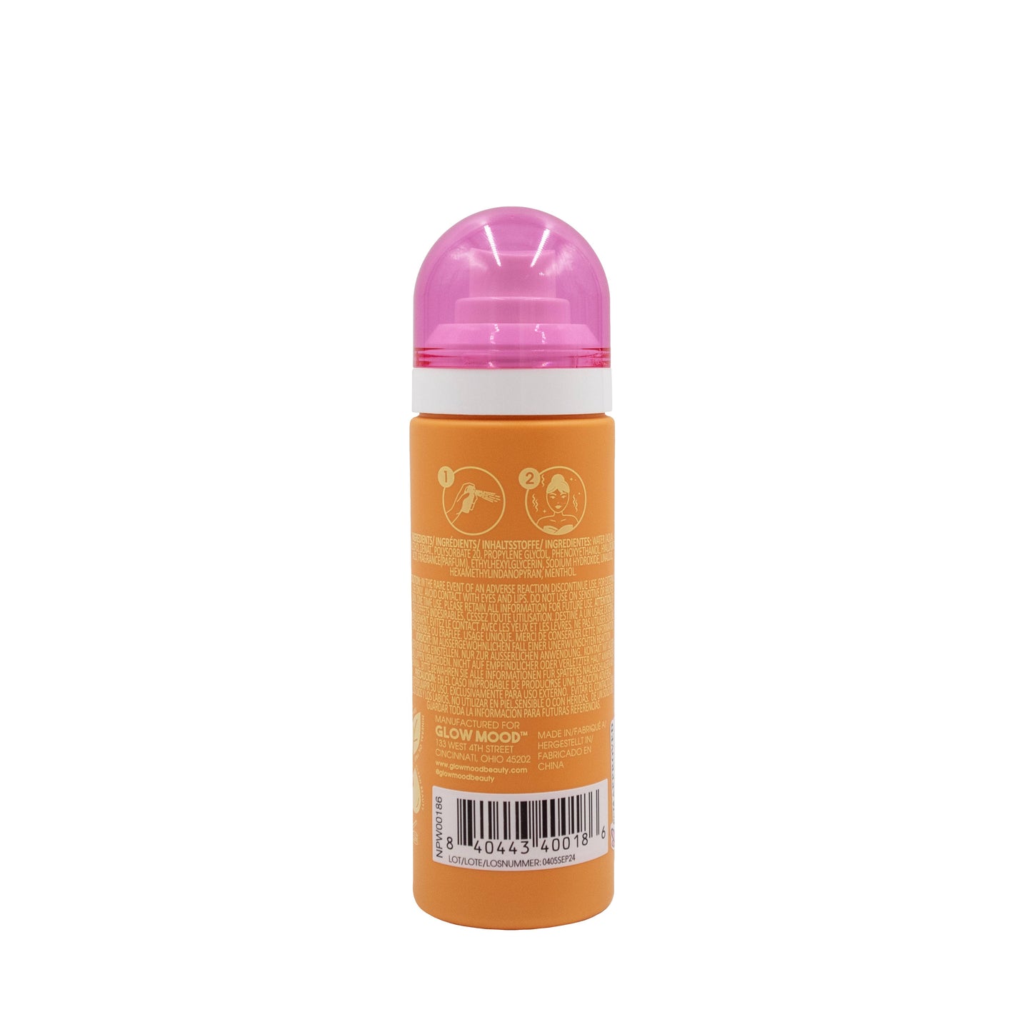 Glow Mood - Peach and Mint Hydrating Body Mist
