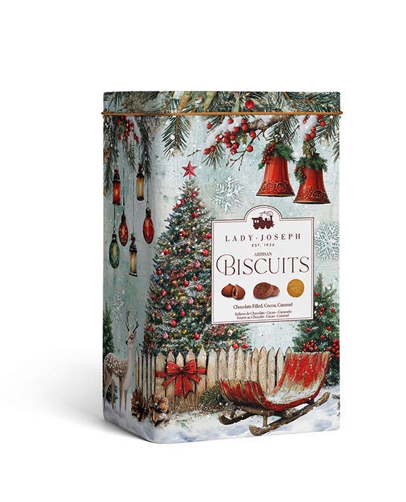 Christmas Biscuits Assortment. Xmas Gift Vegan Tin