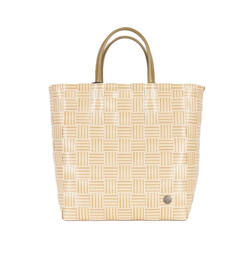 Joy Recycled Handwoven Shopper w/Inside Pocket-Ecru White