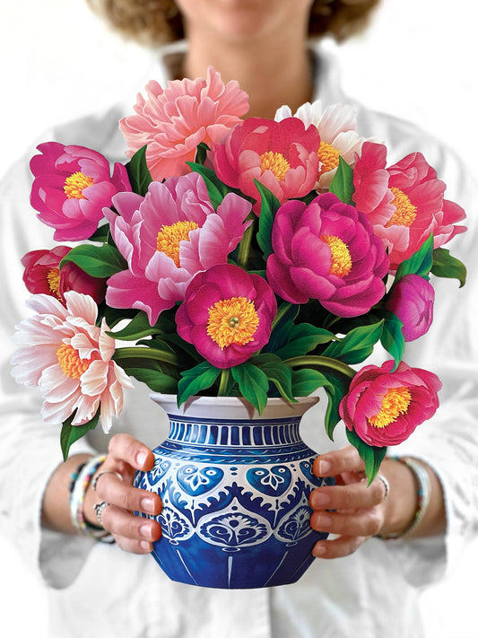 FreshCut Paper LLC - Peony Paradise (8 Pop-up Greeting Cards)