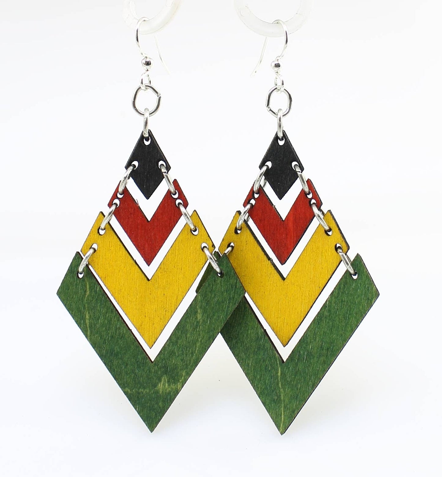 Fountain Pyramid Earrings: Cinnamon ~Green Tree Jewelry