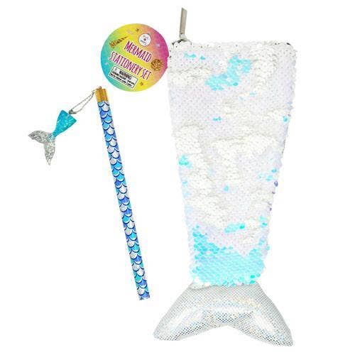 Reversible Sequin Mermaid Stationery Set