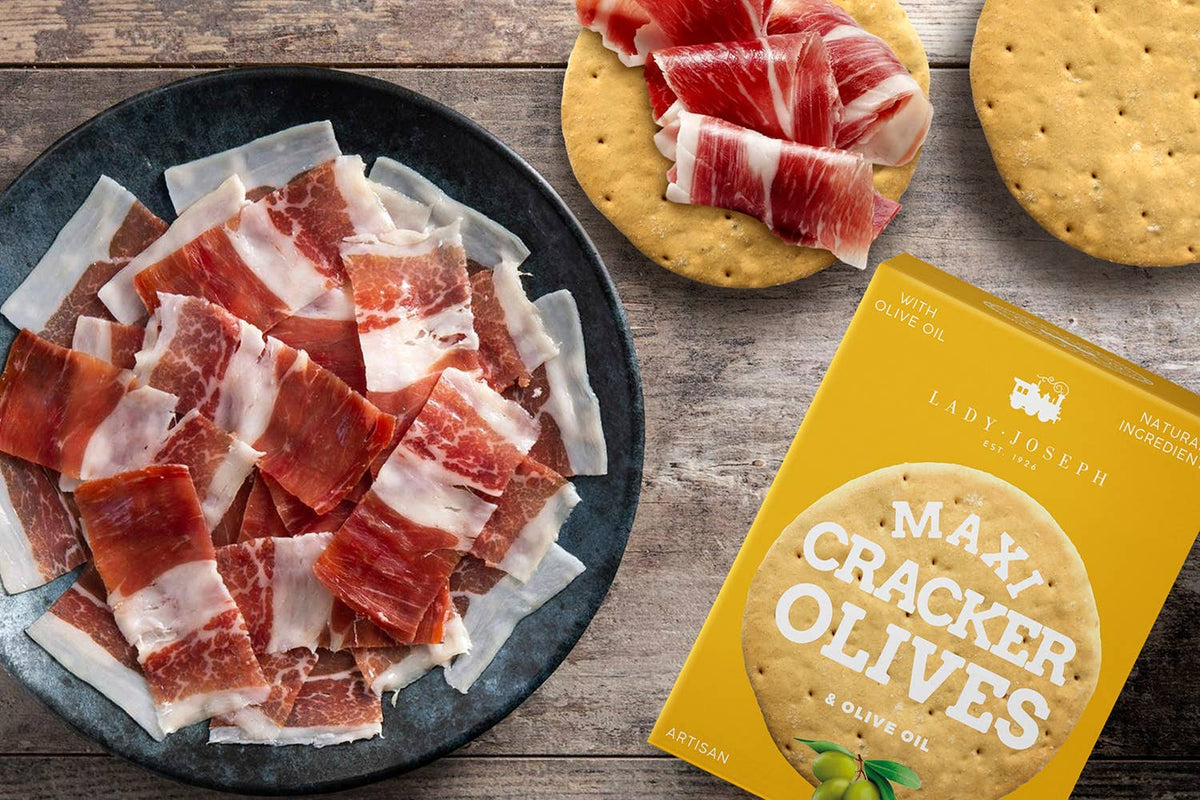 Lady Joseph Bakery - Maxi Cracker With Green Olives & Olive Oil  vegan snack