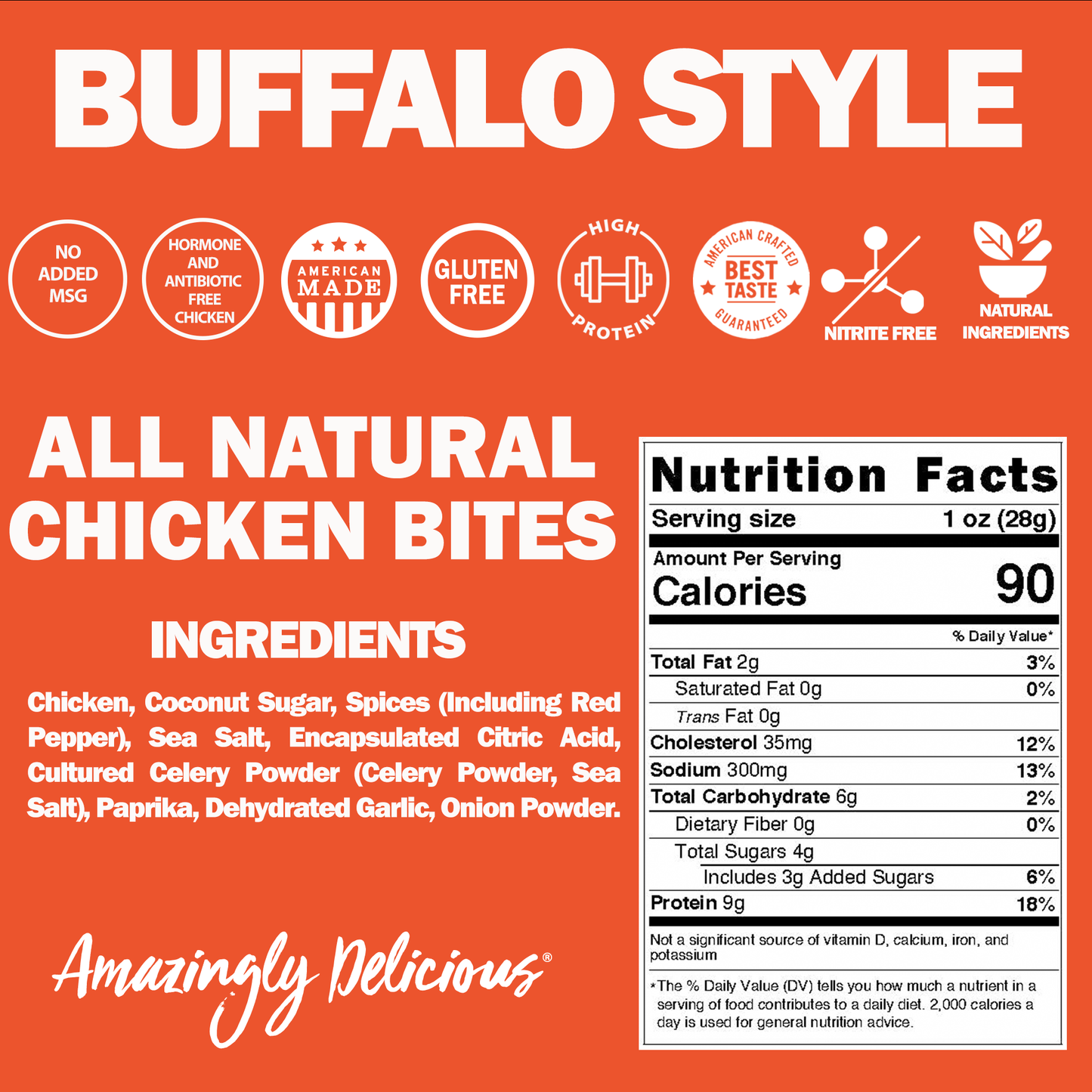 Spicy Apple Buffalo Style Chicken Bites (2.2oz)