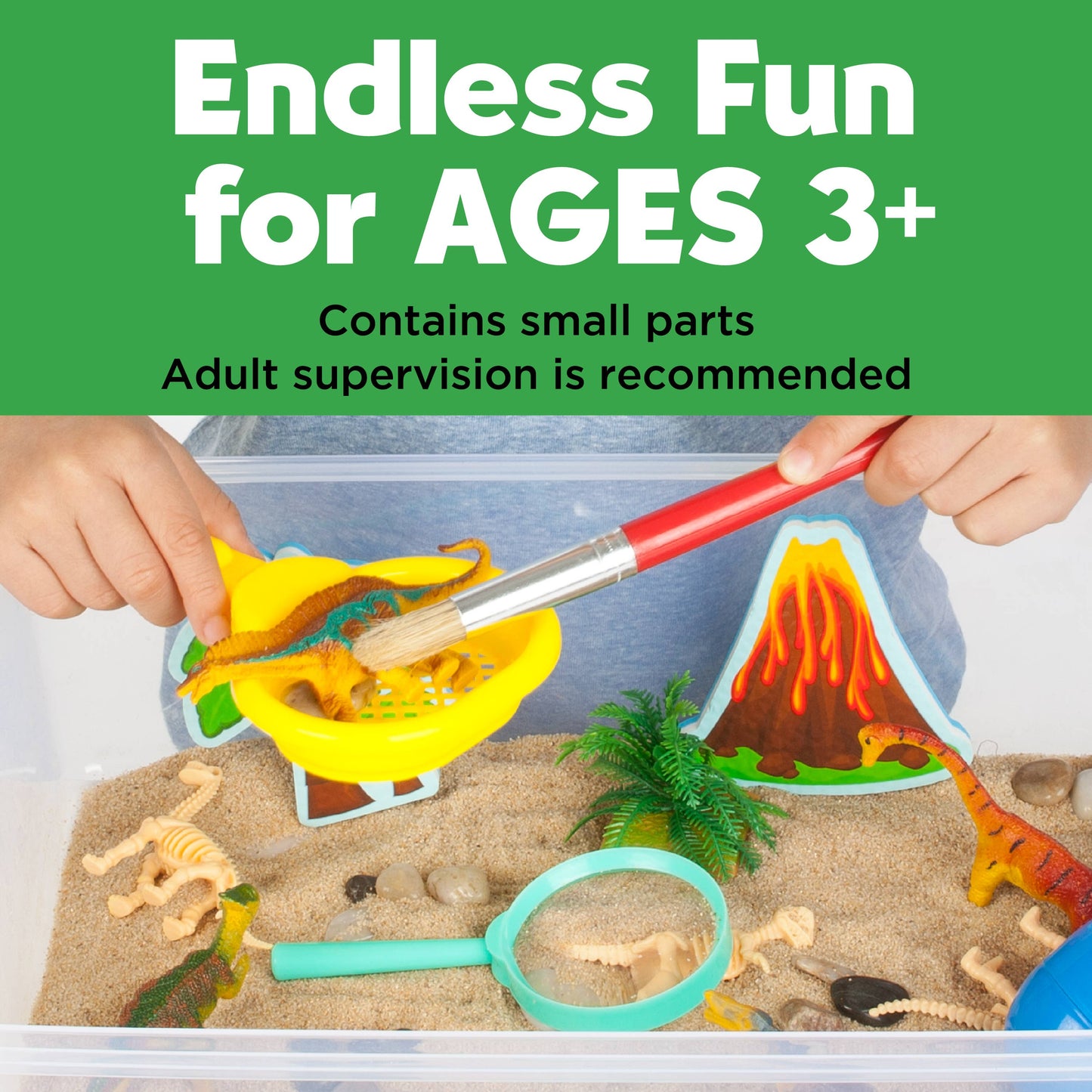Sensory Bin Dinosaur Dig