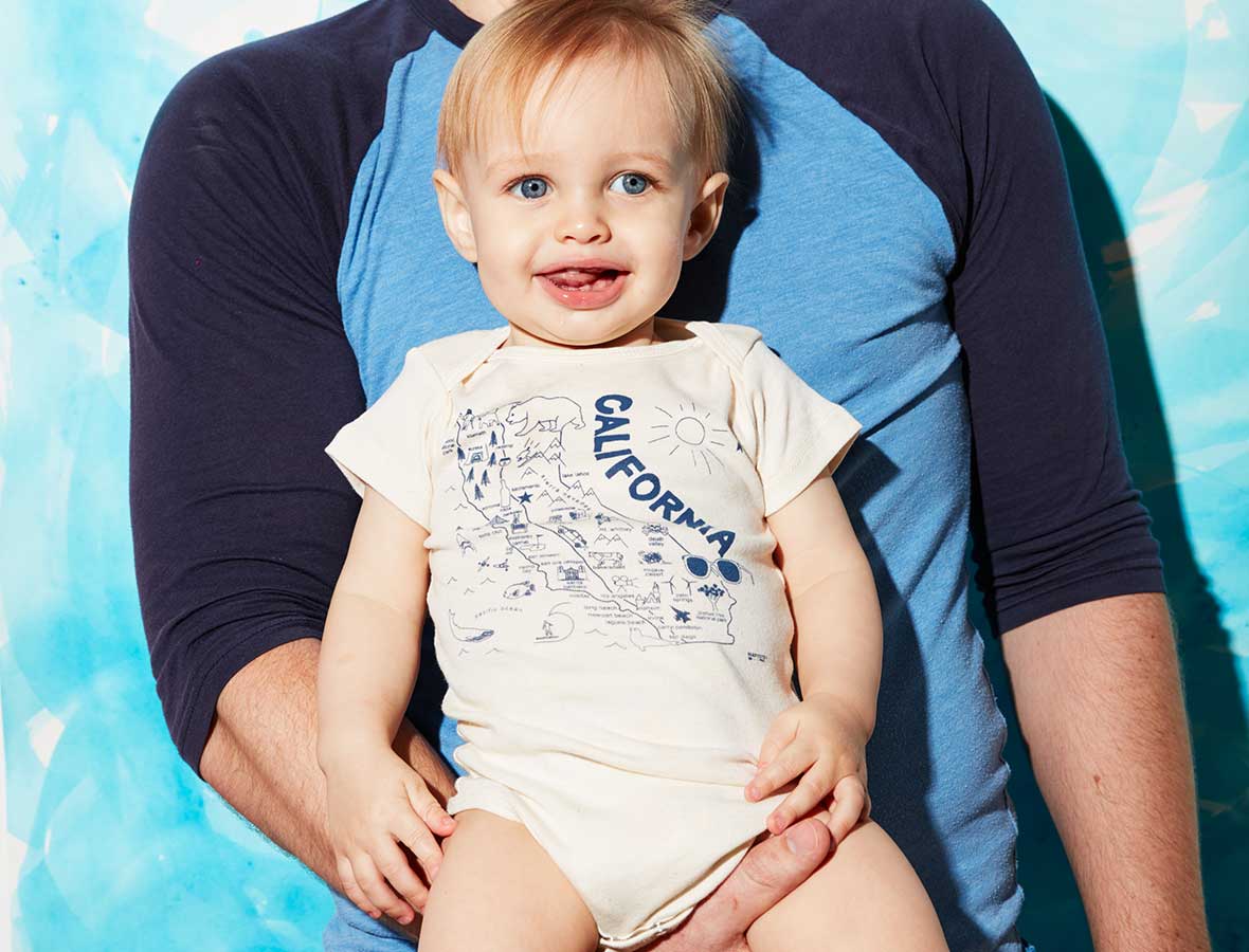 Boston Baby One-Piece - Map Design, Organic Cotton, USA Made
