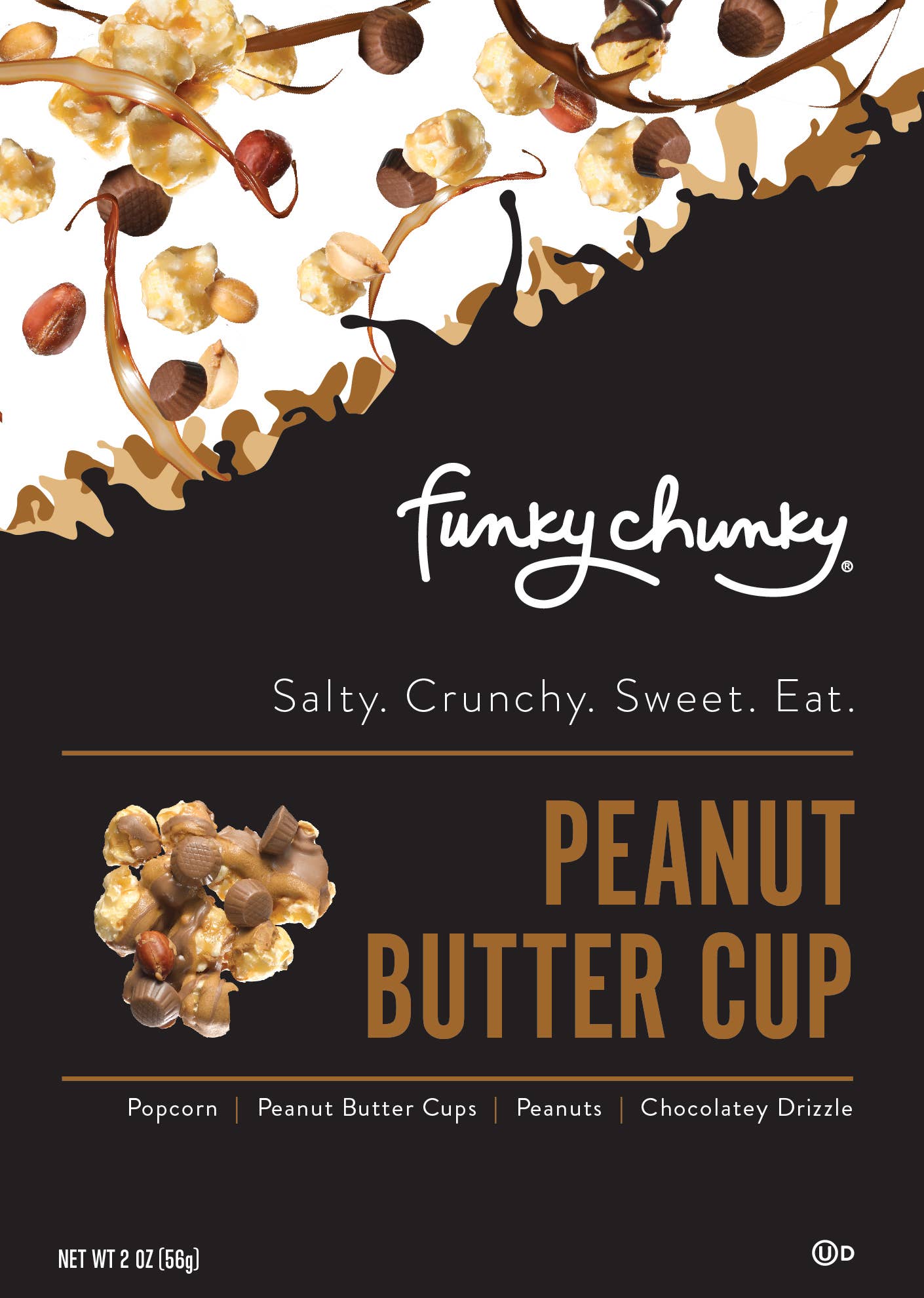 Funky Chunky - Peanut Butter Cup | Caramel Corn Chocolate Popcorn | bags
