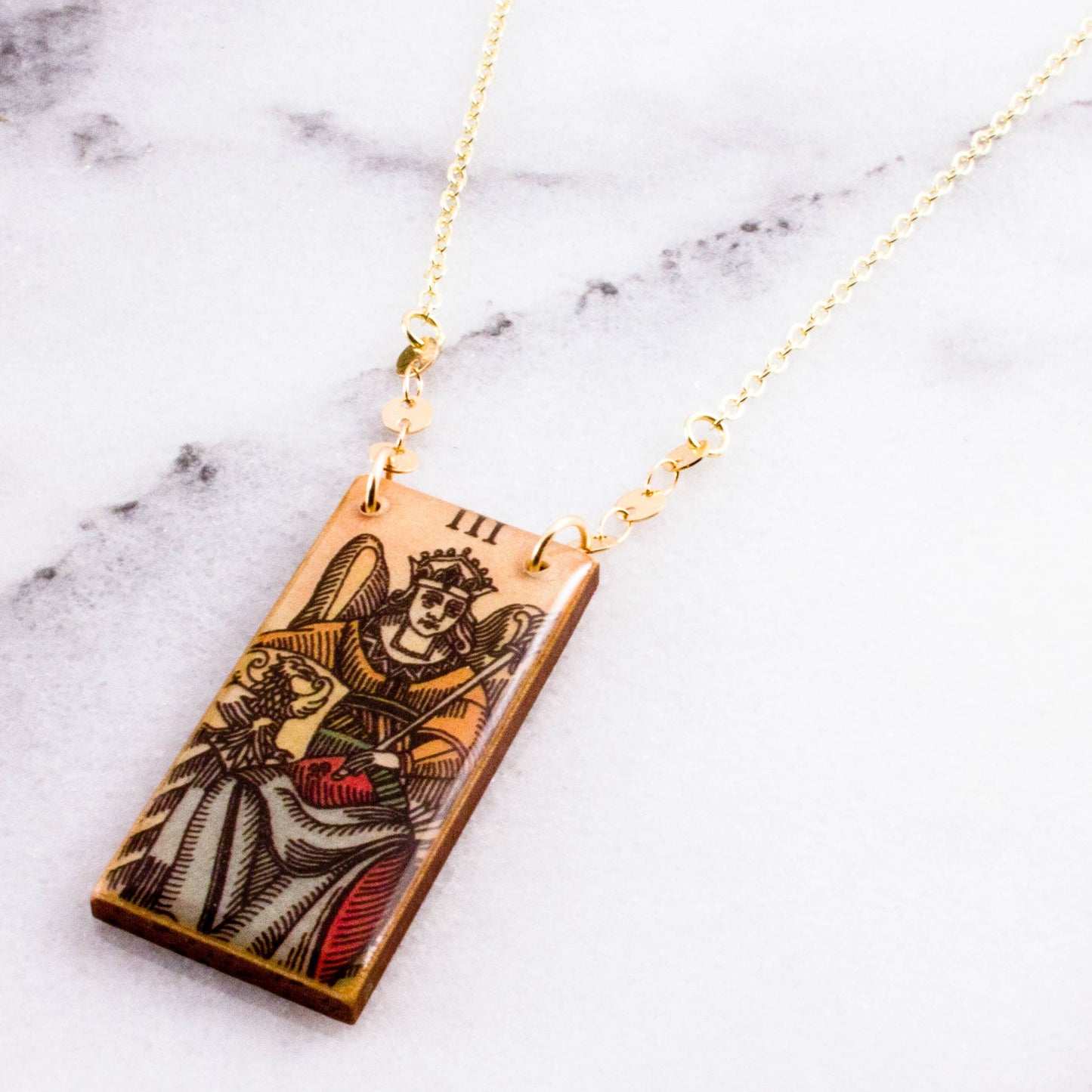 Vintage Italian Tarot Empress Necklace