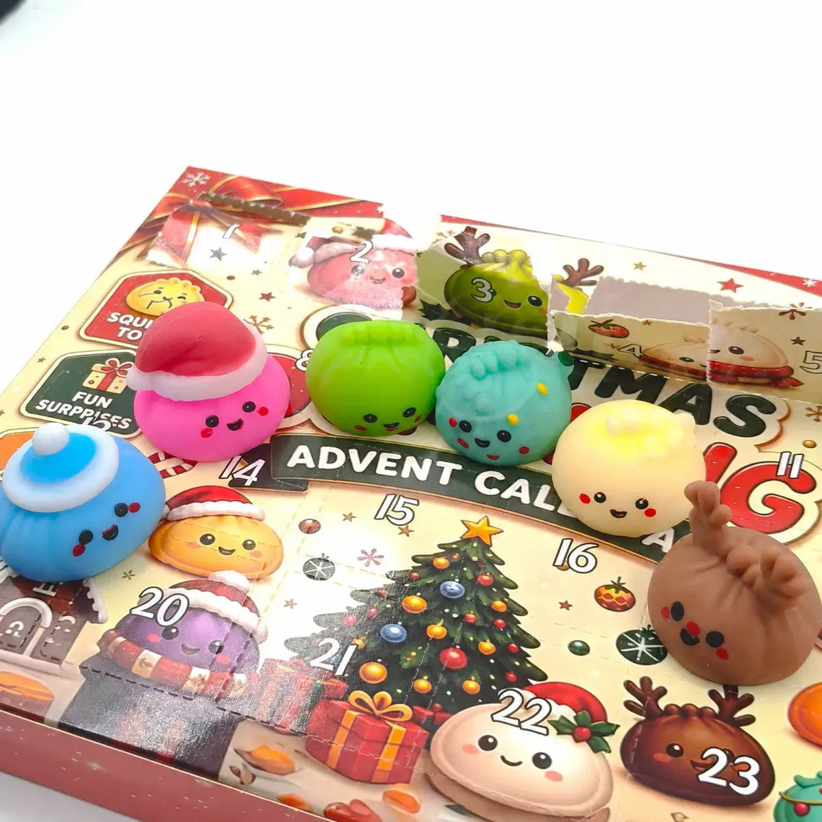 Accessiorie (We Pay All Duties) - 24-Day Christmas Emoji Dumpling Squishy Advent Calendar