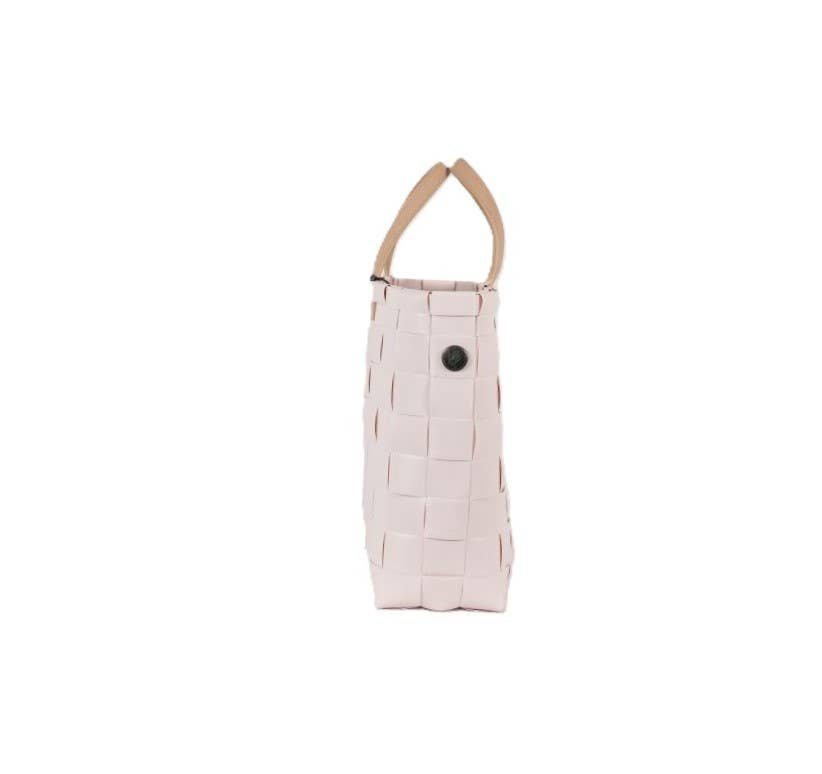 Petite Recycled Handwoven Small Tote w/Inside Pocket-Nude