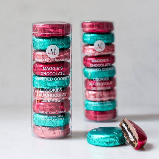 9pc Maggie's Chocolate Covered Cookies, Jewel Tones