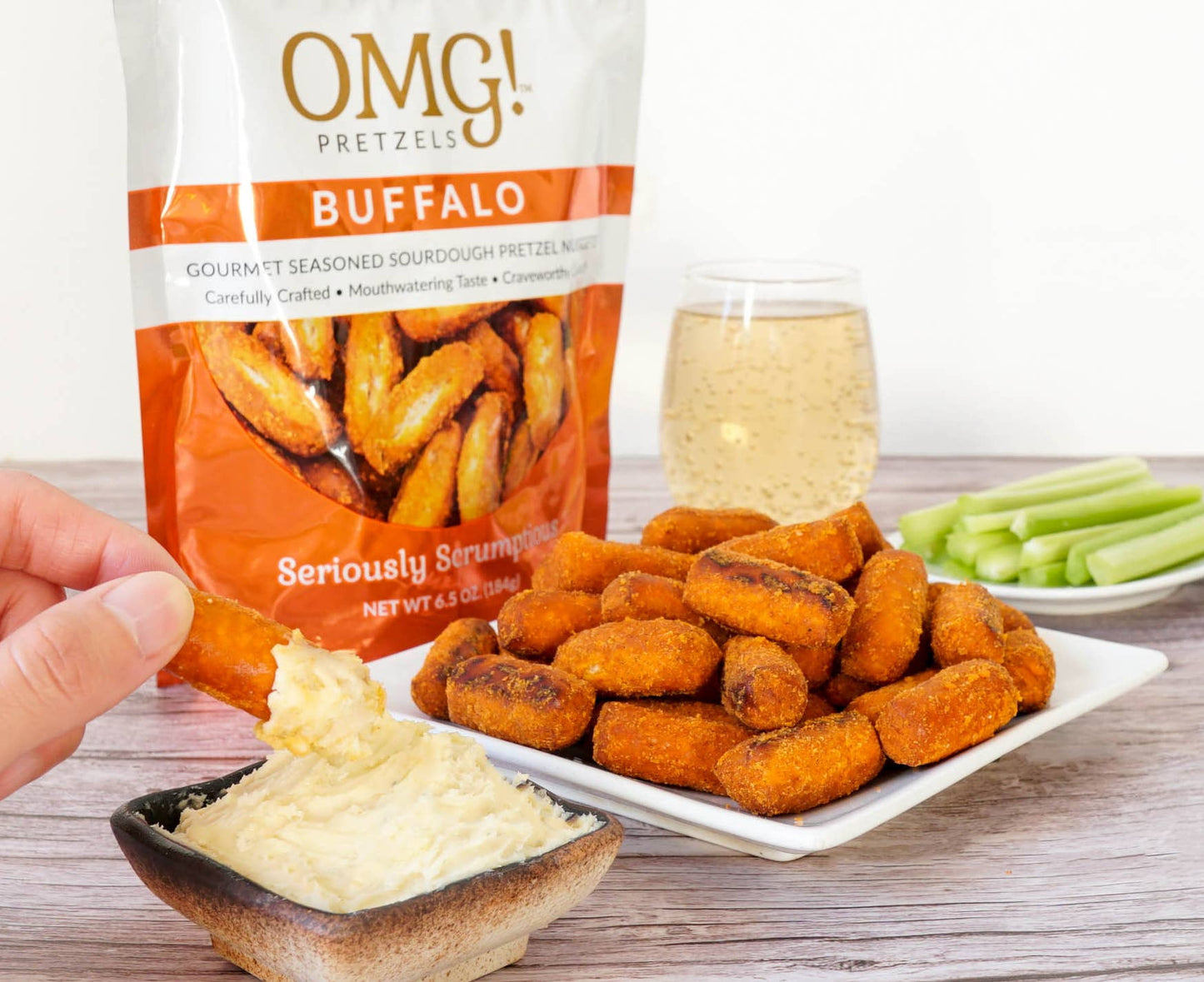 OMG! Pretzels - Buffalo Seasoned Sourdough Pretzel Nuggets