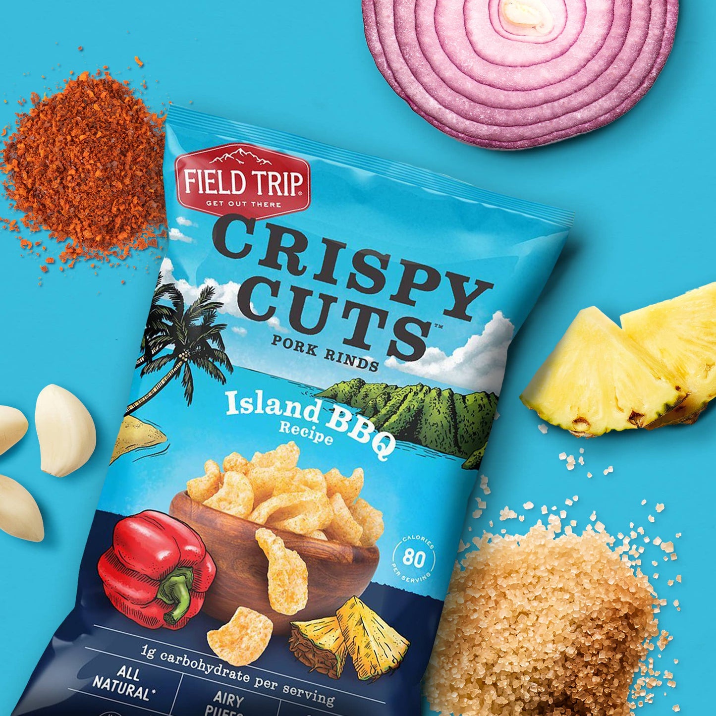 Crispy Cuts Island BBQ Pork Rind 2.5oz