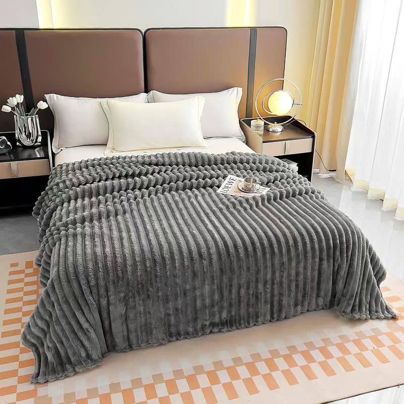 Stripe Fleece Throw