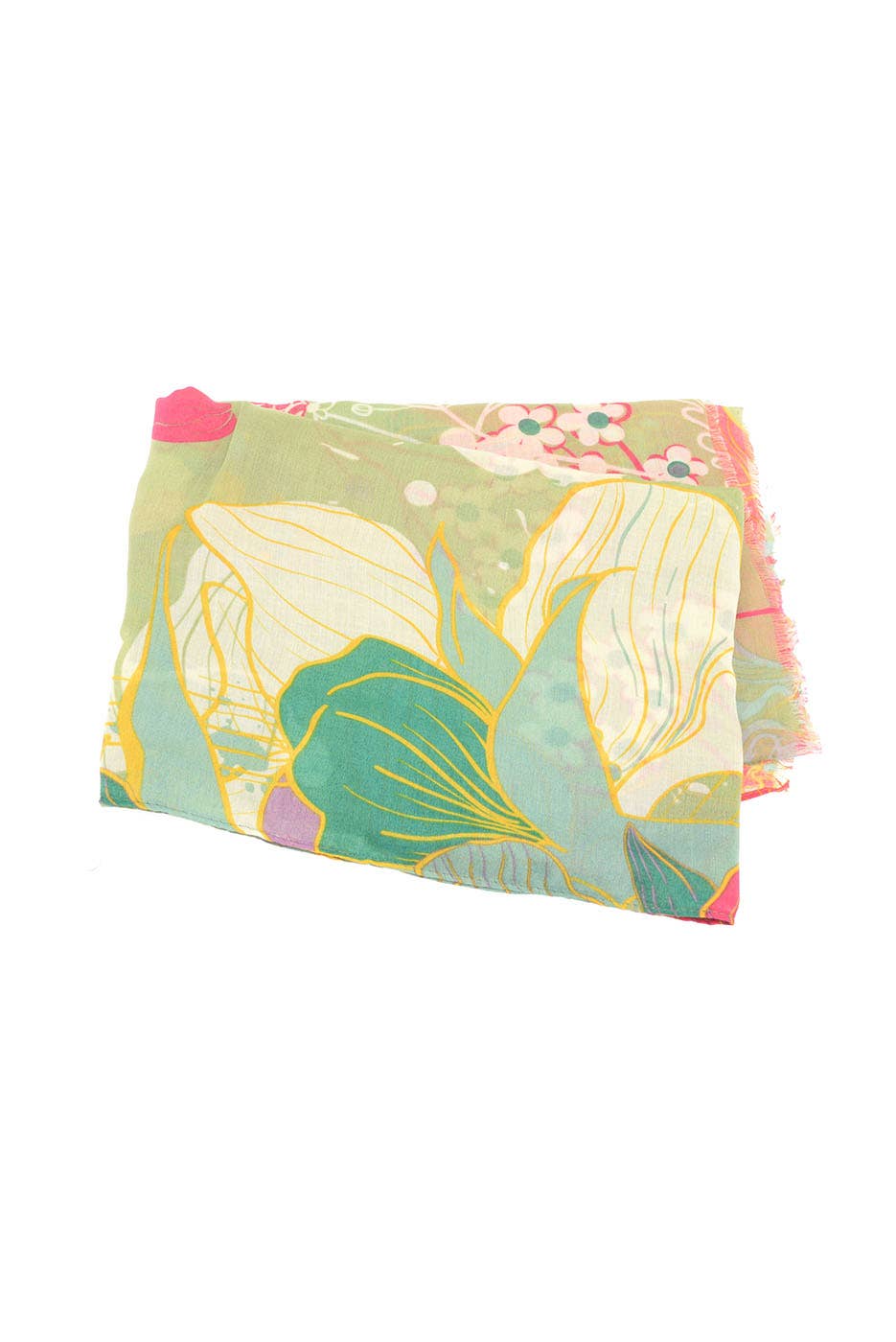 Golden Dispersed Blooms Scarf 180x90