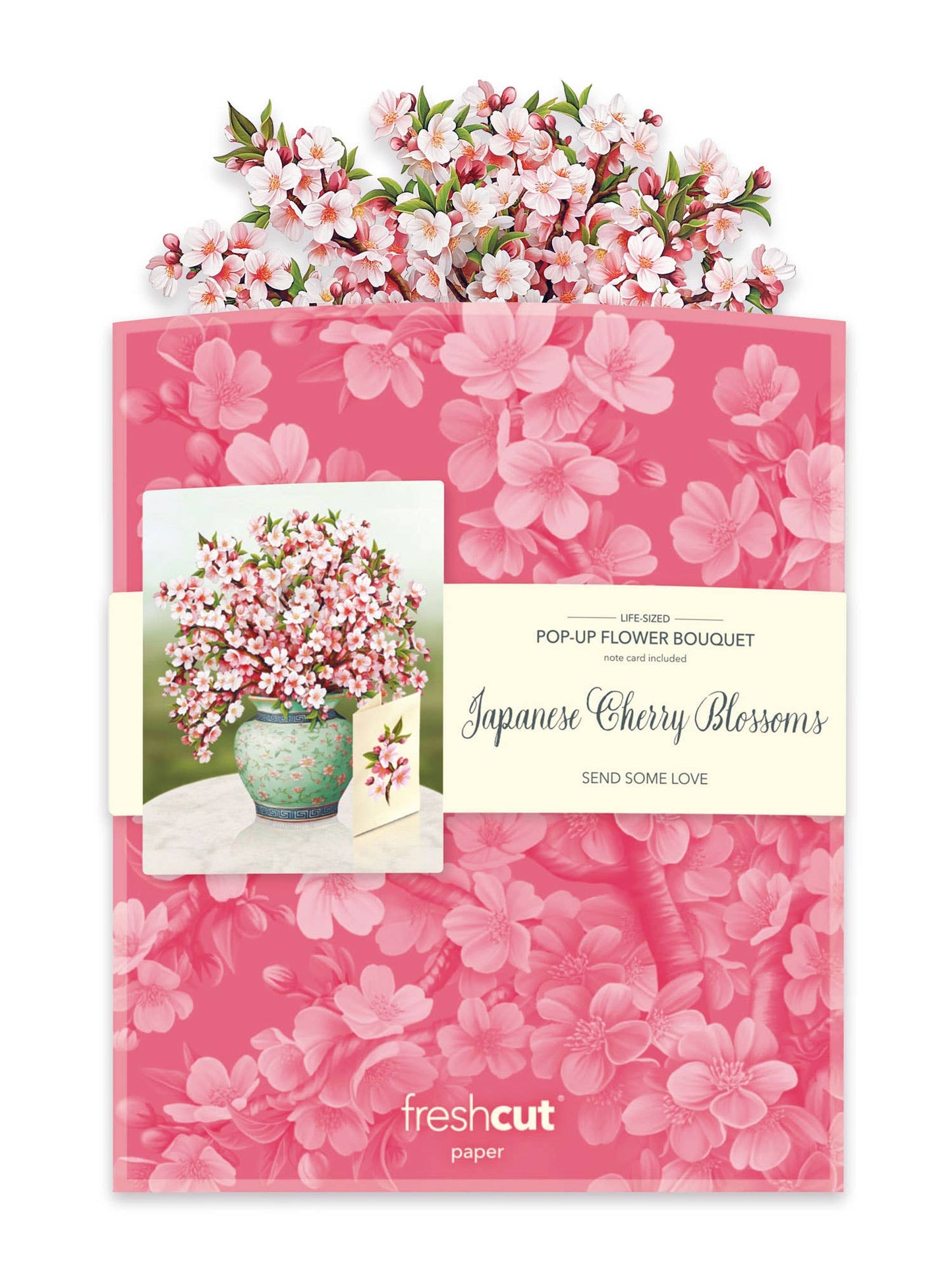 FreshCut Paper LLC - Japanese Cherry Blossoms (8 Pop-up Greeting Cards)