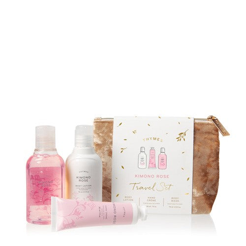 Kimono Rose Travel Set with Beauty Bag