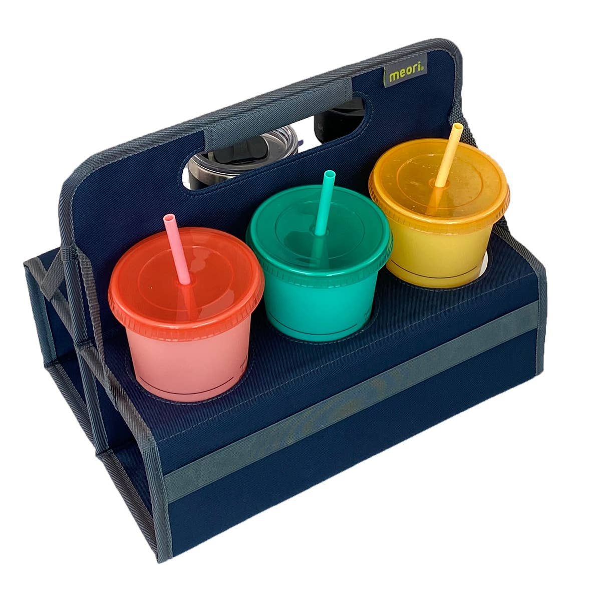 4 Cup Collapsible Reusable Drink Carrier - Marine Blue