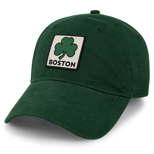 Boston Shamrock Printed Patch Dad Hat | Dark Green
