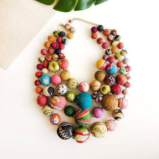 WorldFinds - Kantha Orb Necklace