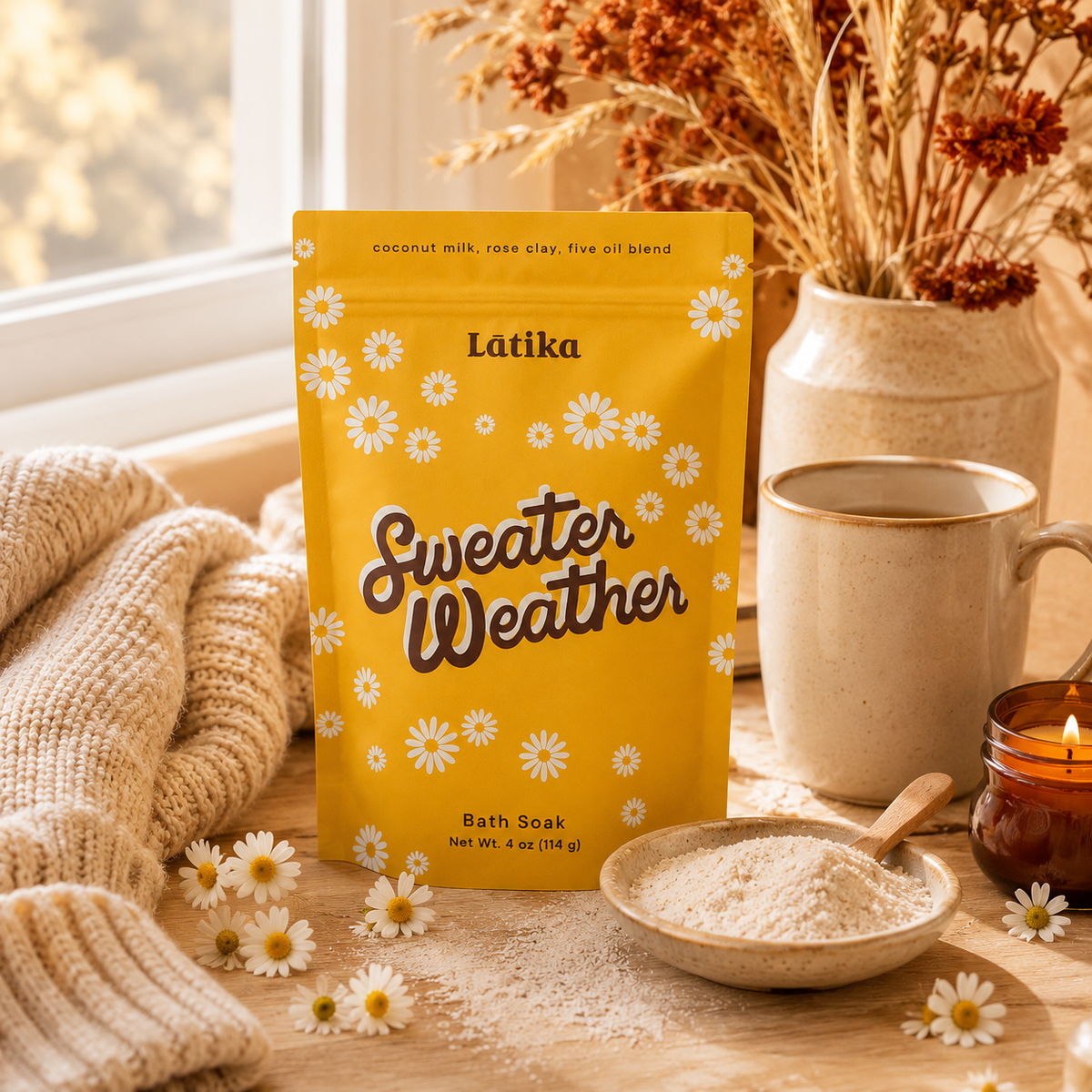 Latika Beauty - Fall Bath Salt - Fig & Amber | Sweater Weather