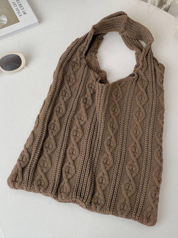 UZ Wholesale Store - Solid Color Woven Handbags