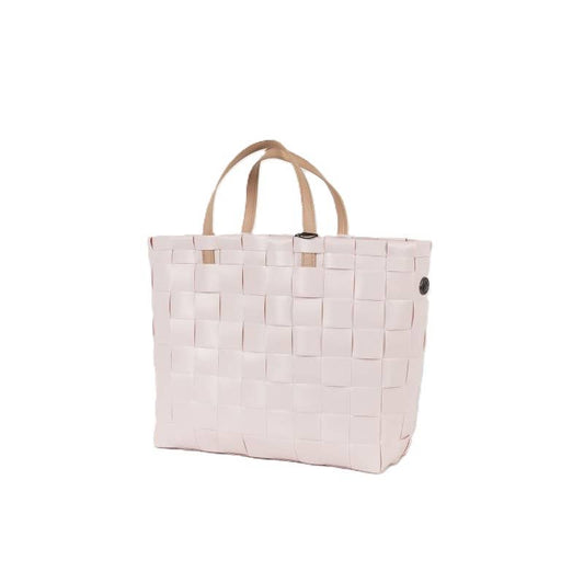 Petite Recycled Handwoven Small Tote w/Inside Pocket-Nude