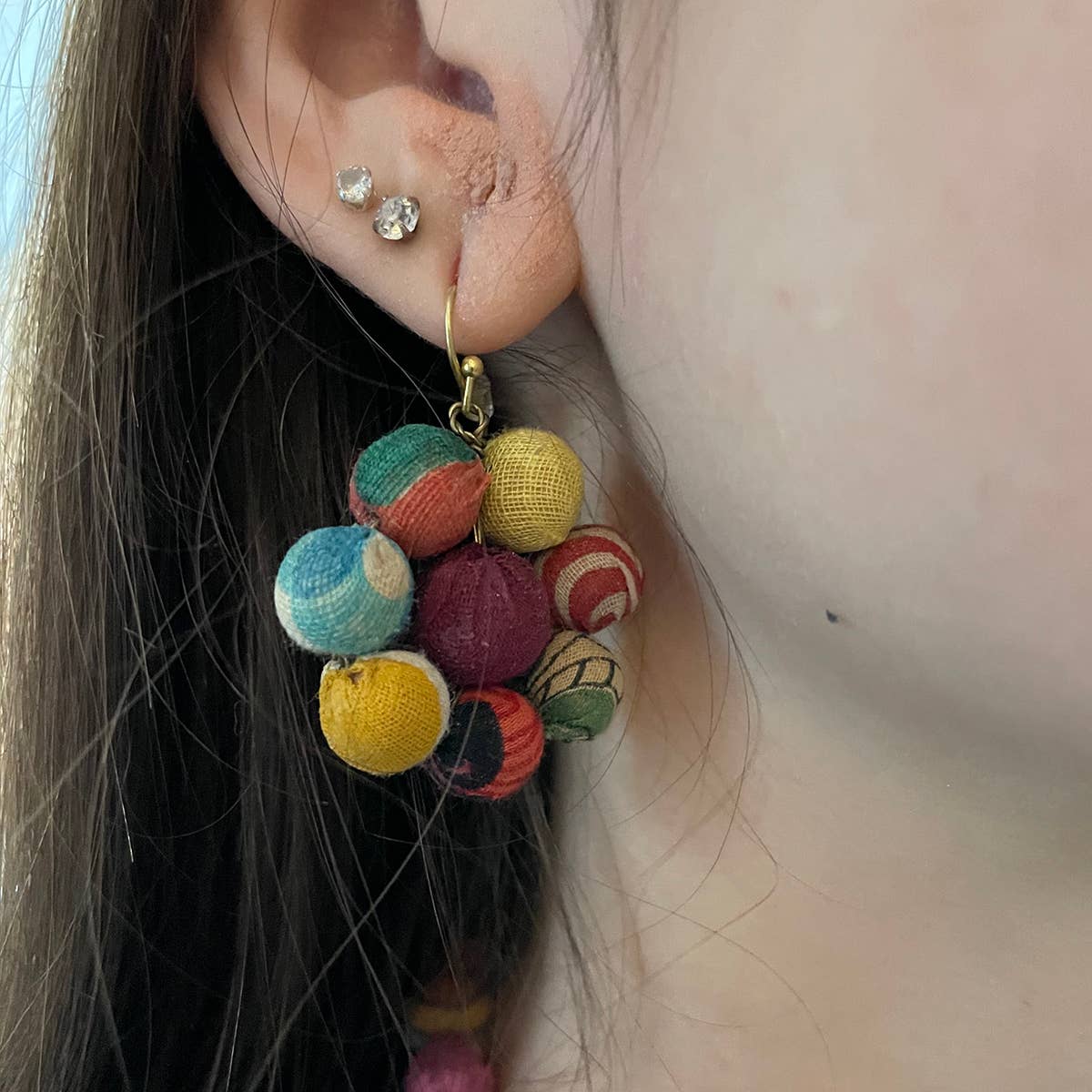 Kantha Blooming Posy Earrings