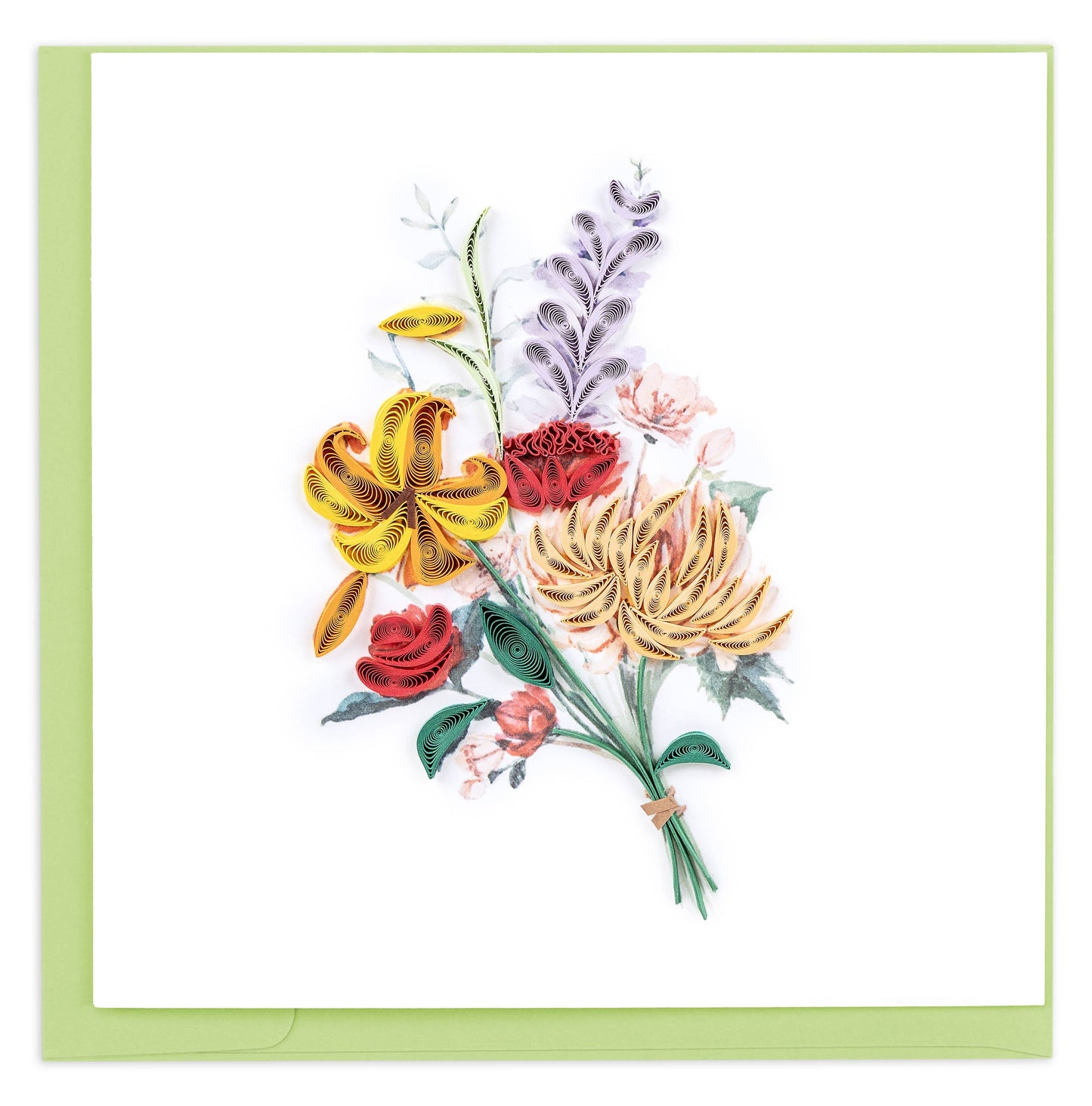 Quilling Card - Quilled Japanese Wildflowers Greeting Card